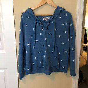 Wildfox blue star cropped hoodie sz XS
